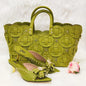 2022 Rivet Style Women Shoes and Bag to Match in Color matching High Quality