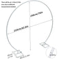 2.1M/2.2M/2.4M Removable Round Wedding Arch Metal Backdrop Flower Garland Party Frame Garden Arbor