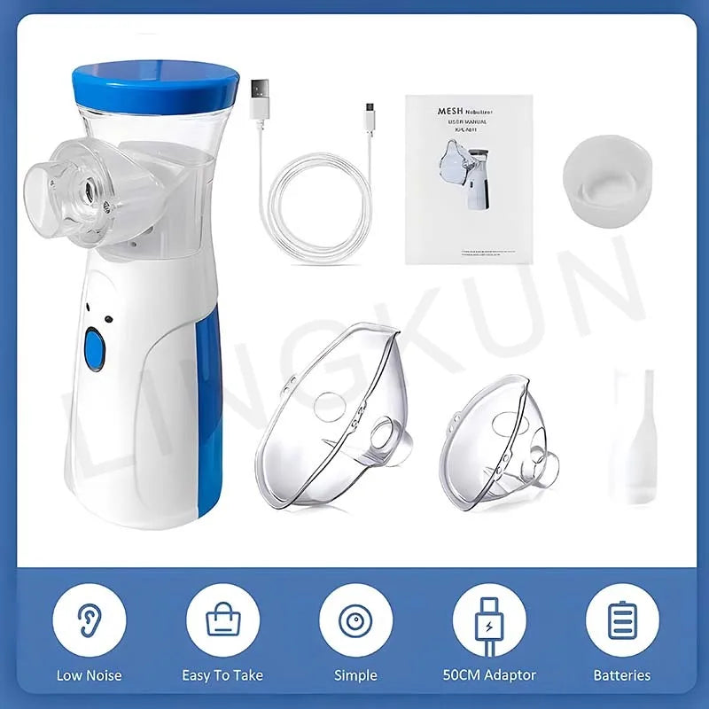 Medical Silent Mesh Nebulizer Handheld Asthma Inhaler Atomizer Children Health Care Mini Portable Nebulizer Humidifier