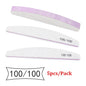 5/25Pcs/Lot Nail File Mix Color 80/100/150/180/240 Grit Professional Sandpaper Cuticle Remover Buffer Files Manicure Tool Set