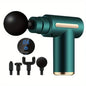 Mini Portable Fascia Massage Gun Electric Percussion Pistol Massager Body Relaxation LED Touch Screen 4Massage Head Holiday Gift