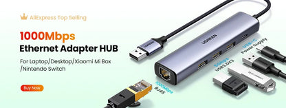 UGREEN Ethernet Cable Cat6 Gigabit High Speed 1000Mbps Internet Cable RJ45 Shielded Network LAN Cord for PC PS5 PS4 PS3 Xbox