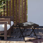 Outsunny Garden Small Folding Square Rattan Coffee Table Bistro Balcony Outdoor Wicker Weave Side Table 40H x 40L x 40Wcm Brown