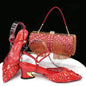 Italian Design Three-Dimensional Women's Bags And Ladies Heel Shoes