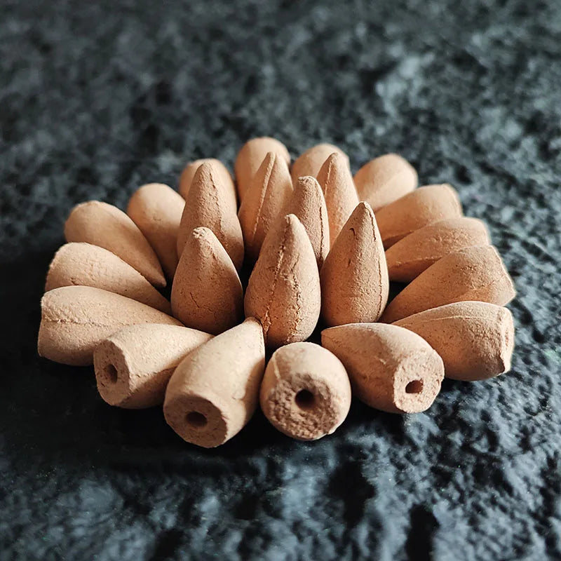 Y 10/20/50Pcs Natural Indian Cone Insence Rose Waterfall Reflux Tower Incense for Backflow Burner Home Tea Room Hotel Fragrance