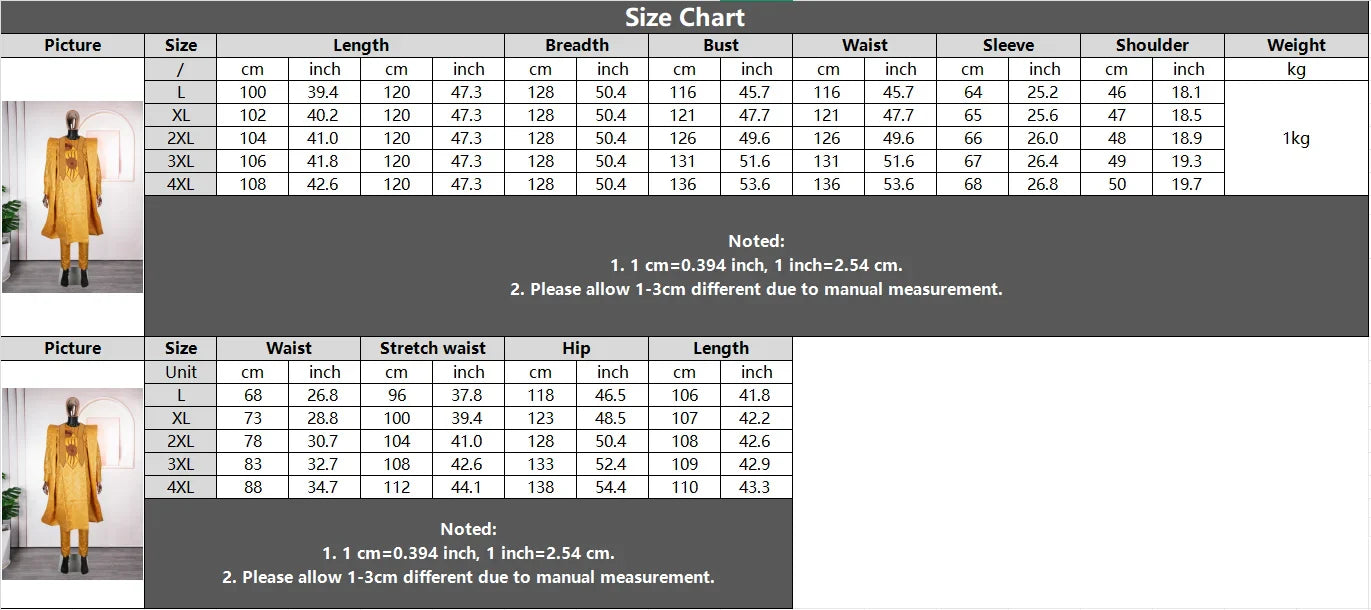 African Men Traditional Embroidery Bazin Riche Dashiki Yellow Shirt Pants 3PCS Bubu Dress Suit