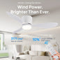 IRALAN Modern Led Ceiling Fan Without Light DC Motor 6 Speeds Fans Low Floor Loft Remote Control Lux&vitae Fan With Lights