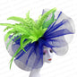 Kentucky Derby Big Fascinator Hat Women Wedding Elegant Feather Pillbox Cap