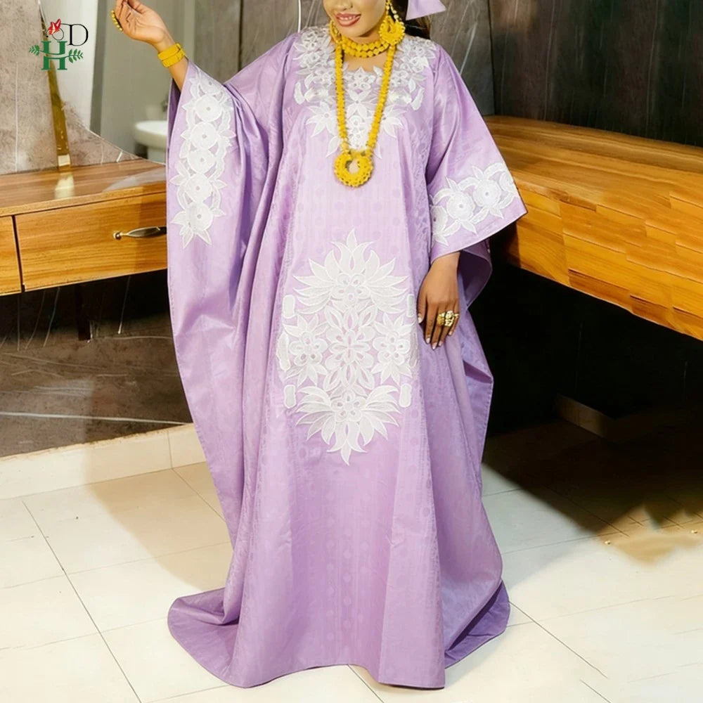 African dresses for women Kaftan Dress Embroidery Bazin Riche Wedding Party Plus Size