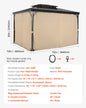 VEVOR Gazebo Curtains 4-Panel Sidewall Gazebo Privacy Curtains with Zippers Universal Sunshade Curtains Replacement for Patio