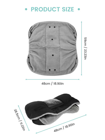 Stroller Warm Gloves with Phone Pocket & Without Phone Pocket Winter Stroller Hand Muff Waterproof Windproof Warm Gloves