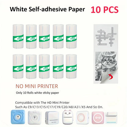Mini Printer Color Sticker Thermal Paper Label Paper Sticker Photo Papers For PeriPage PAPERANG Poooli 57mm width Photo Printer