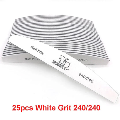 5/25Pcs/Lot Nail File Mix Color 80/100/150/180/240 Grit Professional Sandpaper Cuticle Remover Buffer Files Manicure Tool Set