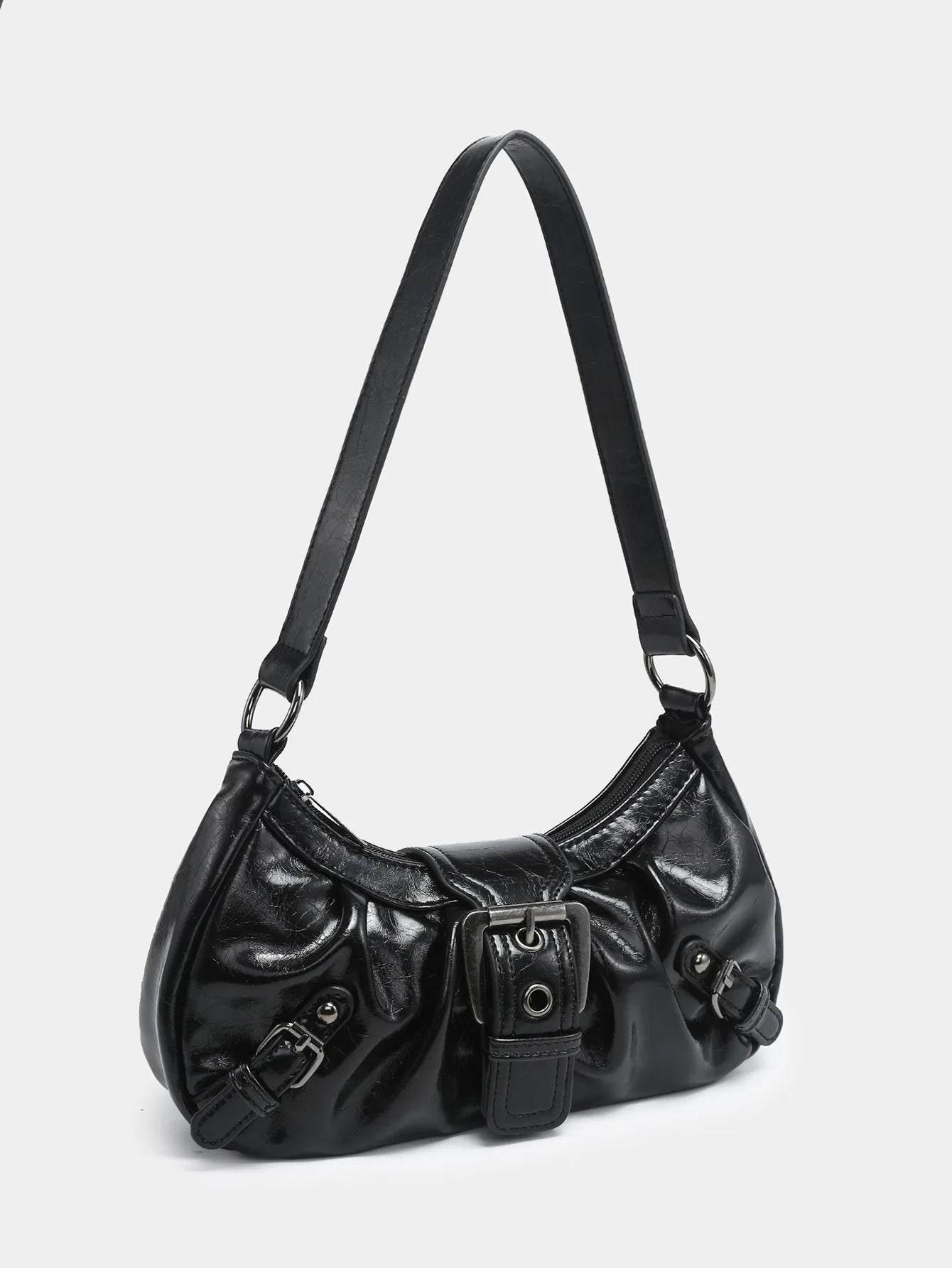 Hot Selling Maillard-Style Retro Small Bag Spicy Girl Y2K Wasteland-style Vintage Leather Shoulder Armpit Bag 2025