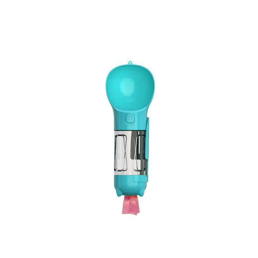 300/500ml Pet Water Food Dispenser 3 in 1 Leak Proof Pet Dog Water Bottle with Trash Bag Box and Shovel Dog Food Feeder Cat