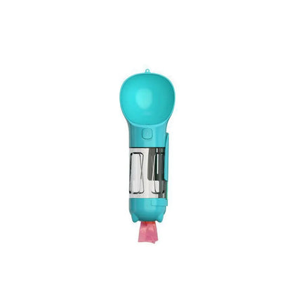 300/500ml Pet Water Food Dispenser 3 in 1 Leak Proof Pet Dog Water Bottle with Trash Bag Box and Shovel Dog Food Feeder Cat