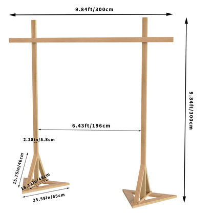 Solid Wooden Wedding Backdrop Stand, Arch Archway Door, Party Garden Trellis, Pergola, Flower Plants Rack, 3x3m
