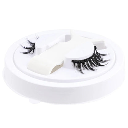 Hot 1 Pair Magnetic Eyelashes Handmade Fluffy Faux Mink Lashes Reusable Natural False Eyelashes and Magnetic Tweezers Set Makeup
