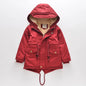 Winter Kids Clothes Plus Velvet Thicken Warm Jacket for Girls Casual Zipper