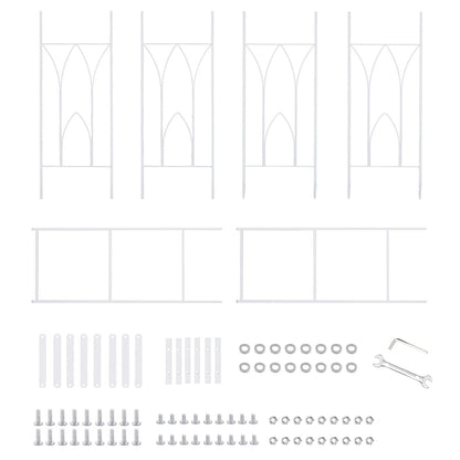 Stereoscopic White Garden Arch Arbor, Super Strong Metal Wedding Arch Decor, Outdoor Pergola Trellis