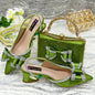 Women's Low Heels Shoes and Bags Italian Set