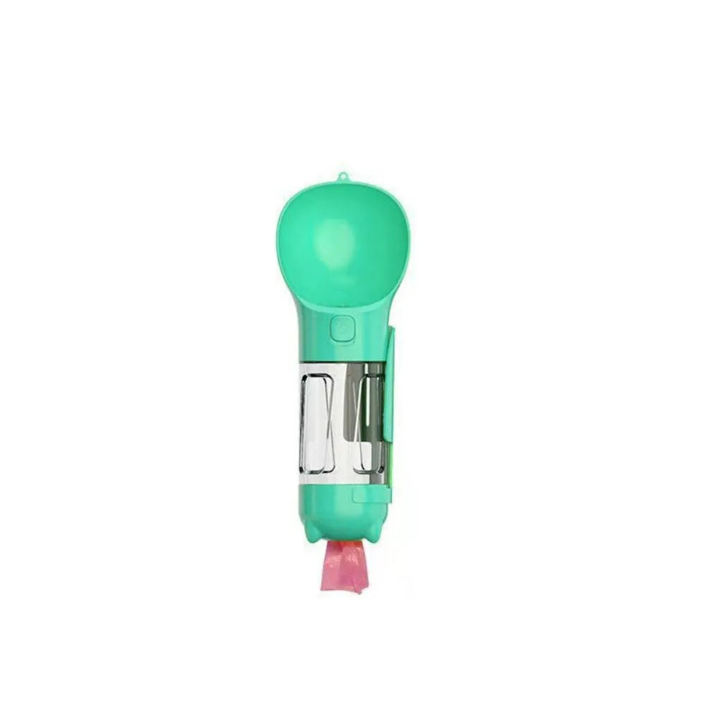 300/500ml Pet Water Food Dispenser 3 in 1 Leak Proof Pet Dog Water Bottle with Trash Bag Box and Shovel Dog Food Feeder Cat