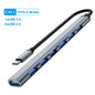 USB HUB Type C 3 0 USB-A Hub Splitter 7 Port USB3.0/2.0 With USB-C 5Gbps High Speed Data Transmission For PC Laptop Macbook