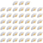 100-1PCS Hand Held Paper Fans Blank White Bamboo Folding Fans for Wedding Gift Party Dance DIY Decoration Personalised Fan