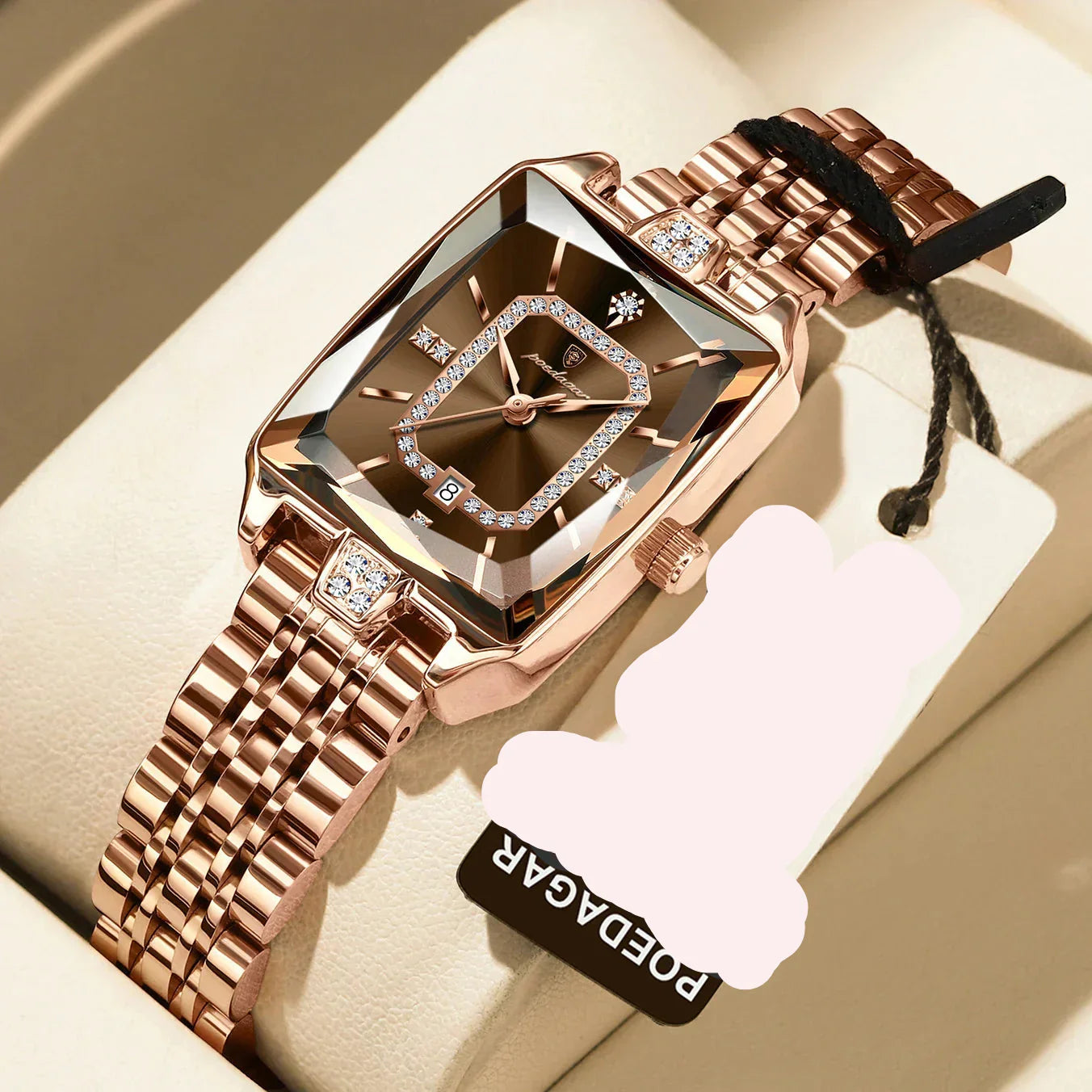 Luxury Elegant Watch For Women Date Waterproof Rectangle Ladies Watch
