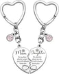 2 Pcs Mother Daughter Heart Matching Keyring Necklace Set Gifts For Mum Mothers Day Daughter Birthday Presents From Daughter