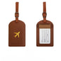 Stamped Leather Business Luggage Tag Suitcase Address Label Luggage Boarding Case Label Name ID Address Clip Travel Accessories
