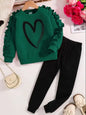 Spring and Autumn children fashion sports set girls sweater + casual pants