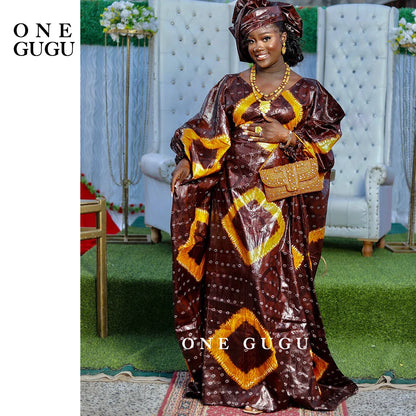 Unique Perfumed First Quality African Dashiki Basin Dress Nigerian Origianl Printing Bazin Riche Wedding Party Boubou Robe