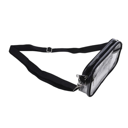 Women Clear Shoulder Bag Solid Color Transparent Purse Female Simple Crossbody Bags With Front Pocket Casual Handbag For Ladies