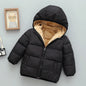 Winter Baby Kids Fleece Jacket Warm Hooded Down Outerwear