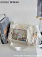 New Fashion 2025 Itabag Women Multipocket Clear Transparent Bag Summer Crossbody Bags Bucket Bag College Student Shoulder Bag