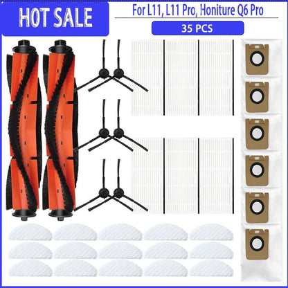 Main Side Brush Filter Mop Dust Bag For Imou L11 /L11 Pro /Honiture Q6 Pro/ Laresar L6 Pro/ Airrobo T10+/Arnagar S8 Pro Parts