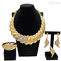 Dubai Gold Plated Jewelry Sets For Women Surround Big Necklace Plate 24K