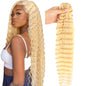 Brazillian Human Hair Bundles 613 Deep Wave 10-30 Inch Remy Weave Extensions 50g Bleachable Sew-in