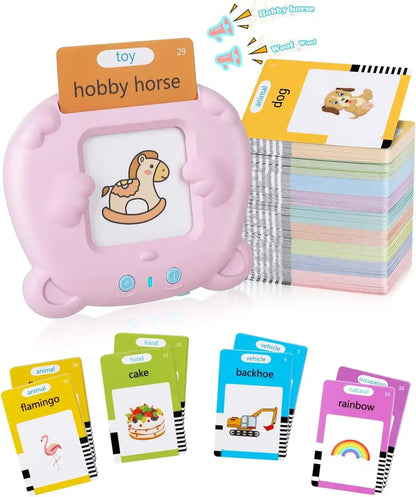 Kids Talking Flash Cards Learning Machine - Interactive Language Learning Toy for English, Spanish, French & German | Educational Audio Book for Toddlers & Kindergarten