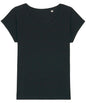 Organic Slub Rolled Sleeve T-shirt Womens