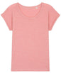 Organic Slub Rolled Sleeve T-shirt Womens