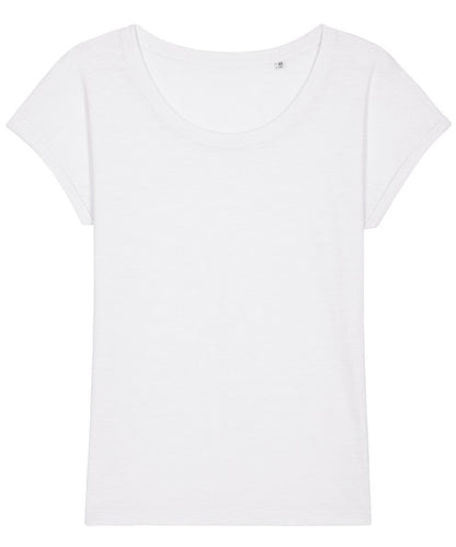 Organic Slub Rolled Sleeve T-shirt Womens