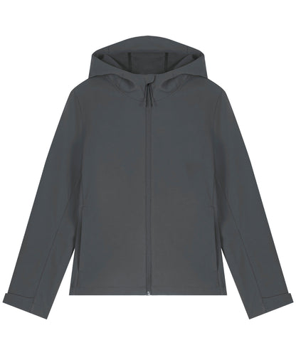 Recyled Polyester Hooded Softshell Jacket: Womens
