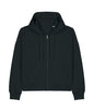 Organic Dropped Shoulder Zipped Hoodie: Womens