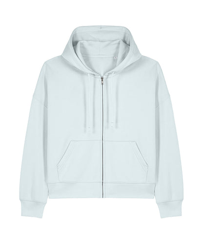 Organic Dropped Shoulder Zipped Hoodie: Womens