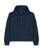 Organic Dropped Shoulder Zipped Hoodie: Womens