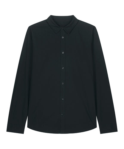 Organic Poplin Long Sleeve Shirt: Womens