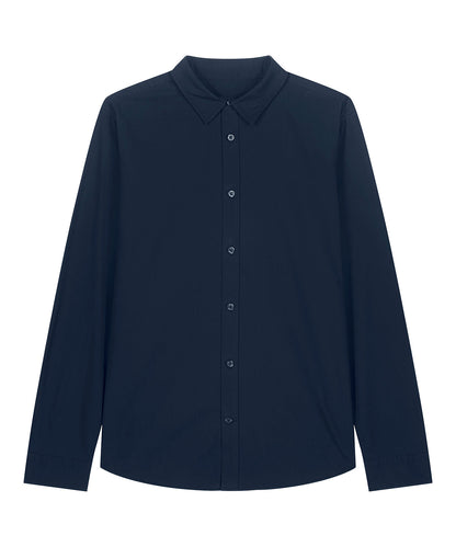 Organic Poplin Long Sleeve Shirt: Womens