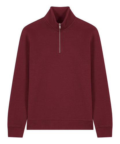 Organic Zip Neck Sweatshirt: Unisex